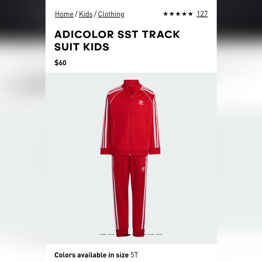 Adidas Red Track Suit for Kids